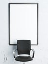 Chair and an empty frame Royalty Free Stock Photo