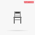 Chair flat vector icon Royalty Free Stock Photo