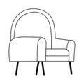 Chair furniture comfort isolated icon line style Royalty Free Stock Photo