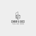 chair game logo design vector icon illustration icon isolated Royalty Free Stock Photo