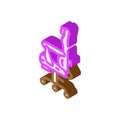 chair gaming pc isometric icon vector illustration Royalty Free Stock Photo