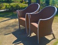 The chair is a home furniture that is commonly used as a seat in the house or garden.