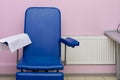 Chair in the hospital for donating blood and taking samples for analysis