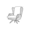 chair house furniture logo symbol design illustration, outline logo design, style, line.abstract,interior,monogram,Furnishing