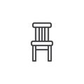 Chair household furniture line icon