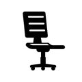 Chair icon. Black silhouette armchair. Pictogram vacant. Royalty Free Stock Photo