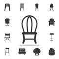 chair icon. Detailed set of furniture icons. Premium quality graphic design. One of the collection icons for websites; web design; Royalty Free Stock Photo