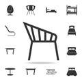 chair icon. Detailed set of furniture icons. Premium quality graphic design. One of the collection icons for websites; web design; Royalty Free Stock Photo