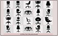Chair icon,Office chairs silhouettes vector illustration,Black modern office armchair set,illustration with office chairs