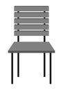 Chair icon vector. Front view illustration isolated on white background Royalty Free Stock Photo