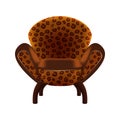 Chair in leopard-print upholstery Royalty Free Stock Photo