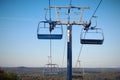 Chair lift blue sky mountain activity winter alpine sport