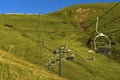 Chair lift at Mont Joly in summer Royalty Free Stock Photo