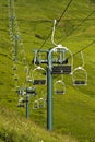 Chair lift at Mont Joly in summer