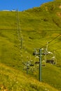 Chair lift at Mont Joly in summer Royalty Free Stock Photo