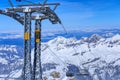 Chair lift on Mt. Titlis in Switzerland
