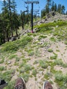 Chair lift ride in the Summer