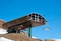 Chair lift in a ski resort Royalty Free Stock Photo