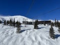 Chair lift and snow slopes at Breckenridge Ski Resort in Colorado. Royalty Free Stock Photo