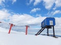 Chair lift up the volcan Villarica Royalty Free Stock Photo