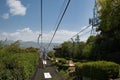 The chair lifts of Matsuyama-Jo castle. Ehime Japan