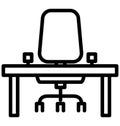 Chair Line Isolated Vector Icon That can be easily modified or edit