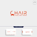 chair logo design vector icon illustration icon isolated Royalty Free Stock Photo