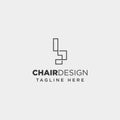 chair logo design vector icon illustration icon isolated