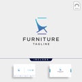 chair logo design vector icon illustration icon isolated Royalty Free Stock Photo