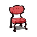 Chair luxury red color isolated on a white background in EPS10