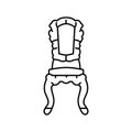 chair luxury royal line icon vector illustration