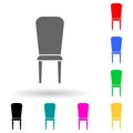 chair multi color style icon. Simple glyph, flat vector of furniture icons for ui and ux, website or mobile application Royalty Free Stock Photo