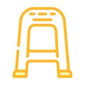 chair plastic color icon vector illustration