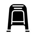 chair plastic glyph icon vector illustration