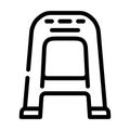 chair plastic line icon vector illustration