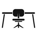 Chair position icon simple vector. Office sit Royalty Free Stock Photo