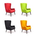Chair Realistic Icon Set