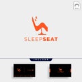 Chair relax logo design vector icon element isolated
