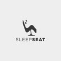 Chair relax logo design vector icon element isolated