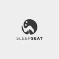 Chair relax logo design vector icon element isolated