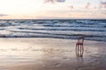 Chair in the sea Royalty Free Stock Photo
