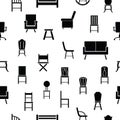 Chair seamless pattern background icon Royalty Free Stock Photo