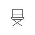 Chair, seat icon. Element of theater icon. Thin line icon