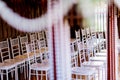 Chair set for wedding or another catered event dinner. wedding chair decoration.