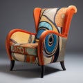 Abstract Motif Chair: A Postmodern Pastiche Of Luxury And Artistic Expression