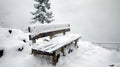 Chair and The Snow Royalty Free Stock Photo