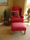 Chair with southwestern pillow