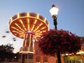 Chair swing at Prater Park & x28;wurstelprater amusement park& x29; Royalty Free Stock Photo