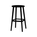 Chair symbol on white background.Bar Stool icon Element In Trendy Style. Vector flat illustration