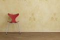 Chair to face a blank wall Royalty Free Stock Photo